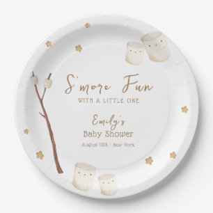 Minimalistisch Boho S'more Fun Stars Kinderdusche Pappteller