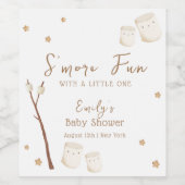 Minimalistisch Boho S'more Fun Stars Kinderdusche Weinetikett (Einzelnes Label)