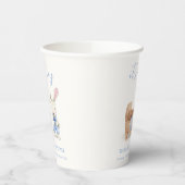 Minimalistisch Boho Stroller Rabbit Boy Babydusche Pappbecher (Links)