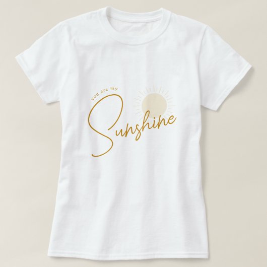 Minimalistisch Boho Sunshine Baby Dusche Mama T -  T-Shirt (Design vorne)