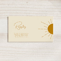 Minimalistisch Boho Sunshine Baby Registry