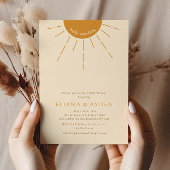 Minimalistisch Boho Sunshine Couple's Baby Shower Einladung