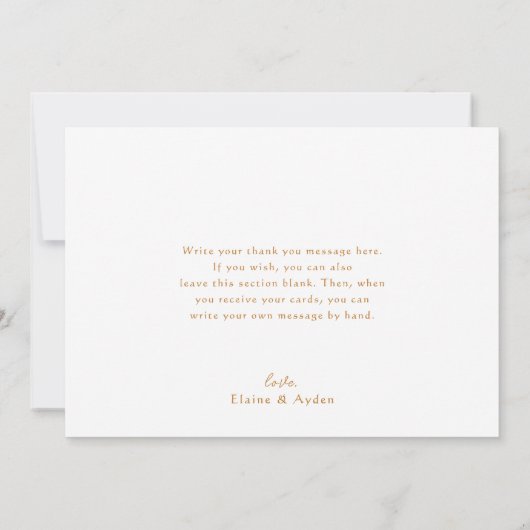 Minimalistisch Boho Sunshine Flat Baby Dusche Dankeskarte (Rückseite)