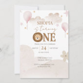 Minimalistisch Boho Terracotta Einladung zum 1. Ge (Vorderseite)