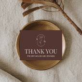 Minimalistisch Boho Terracotta Wedding Dankeskarte