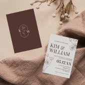 Minimalistisch Boho Terracotta Wedding Einladung