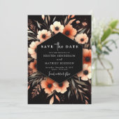 Minimalistisch Boho Terracotta Wedding Save The Date (Stehend Vorderseite)