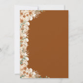 Minimalistisch Boho Terracotta Wedding Tischnummer (Rückseite)