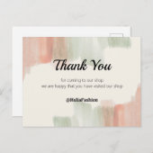 Minimalistisch Boho Vielen Dank Postcard Postkarte (Vorne/Hinten)