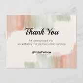 Minimalistisch Boho Vielen Dank Postcard Postkarte (Vorderseite)