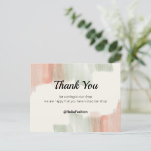 Minimalistisch Boho Vielen Dank Postcard Postkarte