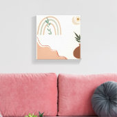 Minimalistisch Boho Wall Art | Neutrale Ästhetik C Leinwanddruck (Insitu (Wohnzimmer))
