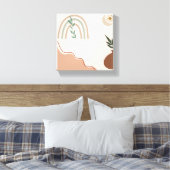 Minimalistisch Boho Wall Art | Neutrale Ästhetik C Leinwanddruck (Insitu (Schlafzimmer))