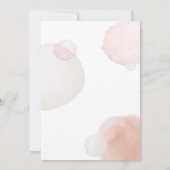 Minimalistisch Boho Watercolor Abstrakt Babydusche Einladung (Rückseite)