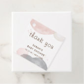 Minimalistisch Boho Watercolor Abstrakt Babydusche Geschenkanhänger (Beispiel)