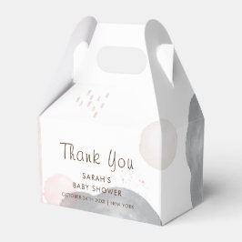 Minimalistisch Boho Watercolor Abstrakt Babydusche Geschenkschachtel