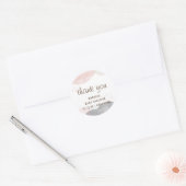 Minimalistisch Boho Watercolor Abstrakt Babydusche Runder Aufkleber (Umschlag)