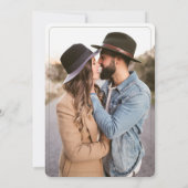 Minimalistisch Boho Wedding Foto Einladung (Rückseite)