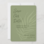 Minimalistisch Boho Wedding Foto Einladung (Vorderseite)