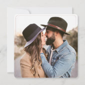 Minimalistisch Boho Wedding Foto Save The Date (Rückseite)