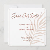 Minimalistisch Boho Wedding Foto Save The Date (Vorderseite)