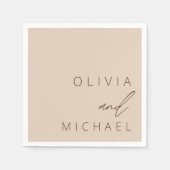 Minimalistisch Boho Wedding Typografy Elegant Serviette (Vorderseite)