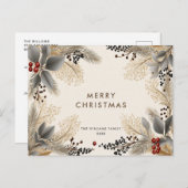 Minimalistisch Boho Weihnachtsfeiertag Postkarte (Vorne/Hinten)