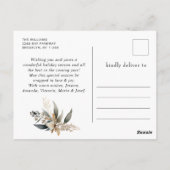 Minimalistisch Boho Weihnachtsfeiertag Postkarte (Rückseite)