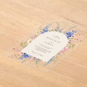 Minimalistisch Boho Wildblume Floral Wedding Acryleinladungen (Ablage )