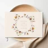 Minimalistisch Boho Wildblume Floral Wedding Gästebuch