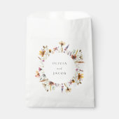 Minimalistisch Boho Wildblume Floral Wedding Geschenktütchen (Vorderseite)