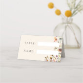 Minimalistisch Boho Wildblume Floral Wedding Platzkarte (Vorderseite)