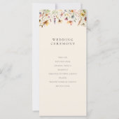 Minimalistisch Boho Wildblume Floral Wedding Progr (Vorderseite)