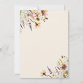 Minimalistisch Boho Wildblume Floral Wedding Save The Date (Rückseite)