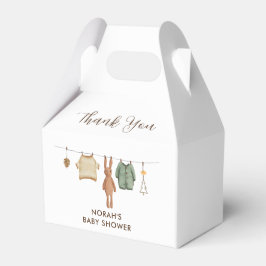 Minimalistisch Boho Winter Boy Clothesline Babydus Geschenkschachtel