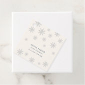 Minimalistisch Boho Winter Snowflake Babydusche Geschenkanhänger (Beispiel)