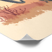 Minimalistisch Boho Wise Elephant Abstrakte Mauer Poster (Ecke)