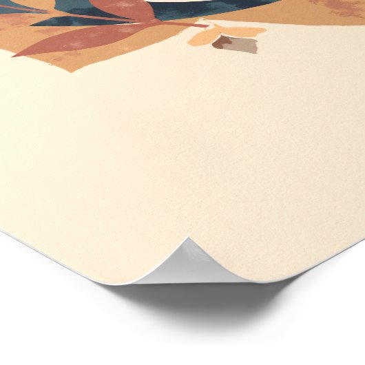 Minimalistisch Boho Yin-Yang Wall Art Poster (Ecke)