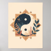 Minimalistisch Boho Yin-Yang Wall Art Poster (Vorne)