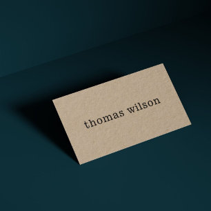 Minimalistisch Bold Premium Kraft Black Consultant Visitenkarte