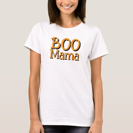 Minimalistisch Boo Mama T - Shirt (Vorderseite)