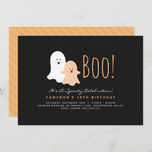 Minimalistisch Boo Niedlich Ghost Halloween Einlad Einladung