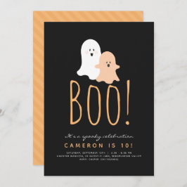 Minimalistisch Boo Niedlich Ghost Halloween Einlad Einladung