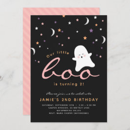 Minimalistisch Boo Niedlich Ghost Halloween Einlad Einladung