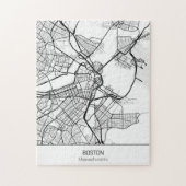 Minimalistisch Boston Massachusetts Puzzle (Vertikal)