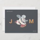 Minimalistisch Botanisch Save the Date mit Foto (Vorderseite)