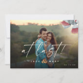 Minimalistisch Botanisch Save the Date mit Foto (Vorderseite)