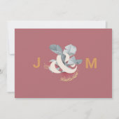 Minimalistisch Botanisch Save the Date mit Foto (Rückseite)