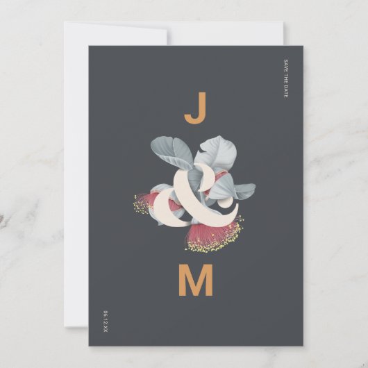 Minimalistisch Botanisch Save the Date mit Foto (Vorderseite)