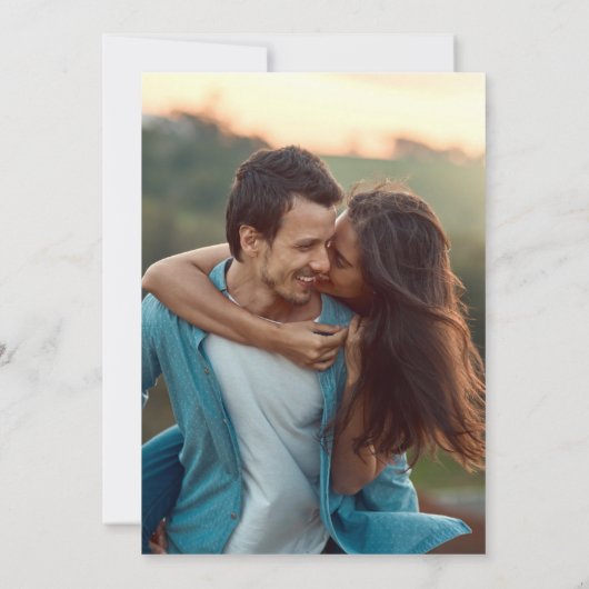 Minimalistisch Botanisch Save the Date mit Foto (Rückseite)